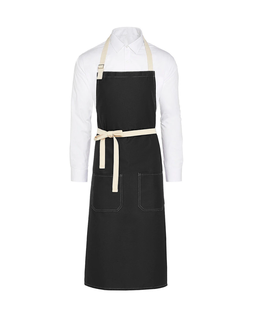 Schorten SG CLOTHING SANTORINI - Contrasted Bib Apron with Pocket voor bedrukking &amp; borduring