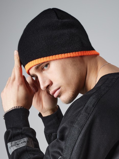Bonnets à personnaliser BEECHFIELD TWO-TONE PULL-ON BEANIE 