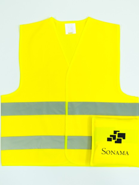 Gilets de sécurité à personnaliser FLUOFLASH Safety Pocket 