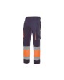 VELILLA TWO-TONE HIGH VISIBILITY MULTI-POCKET STRETCH TROUSERS Hosen personalisierbar