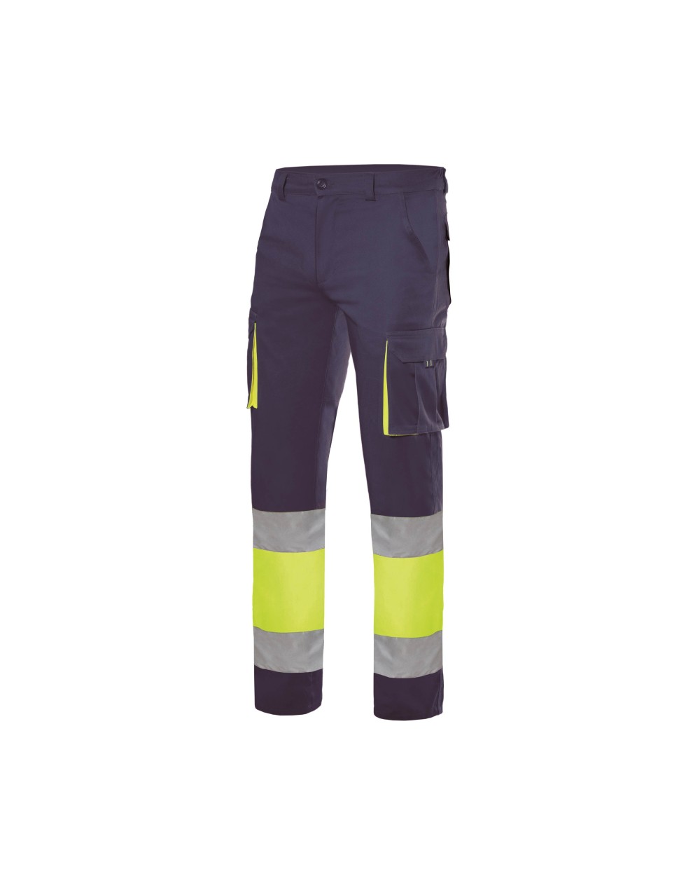 VELILLA TWO-TONE HIGH VISIBILITY MULTI-POCKET STRETCH TROUSERS Hosen personalisierbar