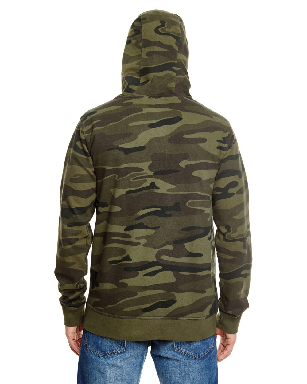 BURNSIDE Full Zip Camo Hooded Sweat Jacket Sweatshirts personalisierbar