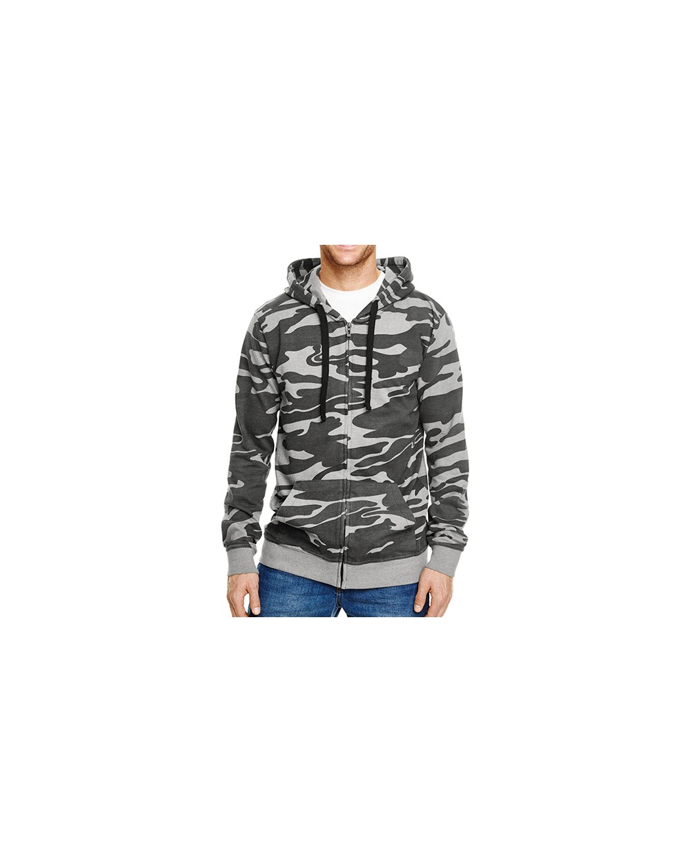 BURNSIDE Full Zip Camo Hooded Sweat Jacket Sweatshirts personalisierbar