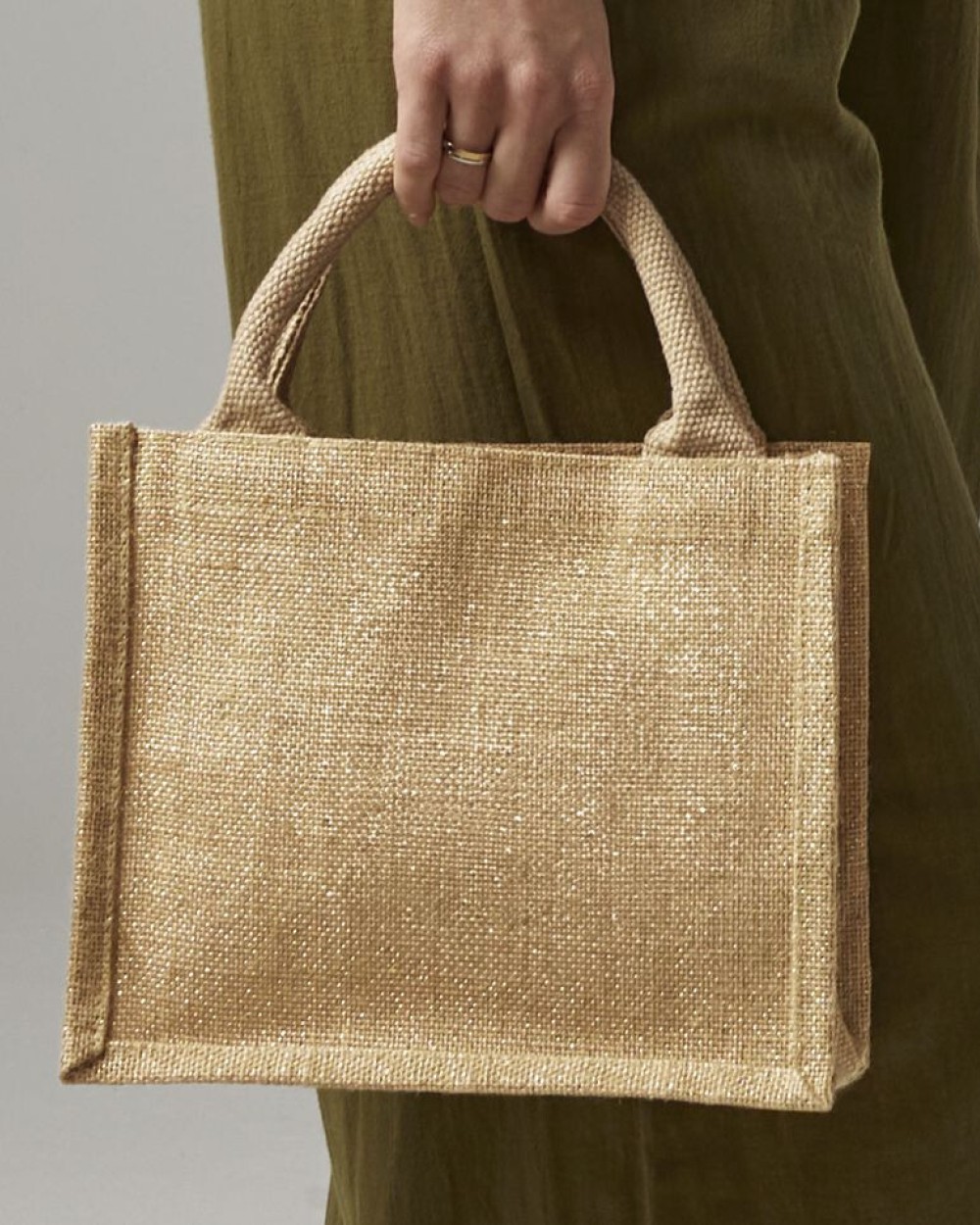 WESTFORDMILL SHIMMER JUTE MINI GIFT BAG Taschen personalisierbar