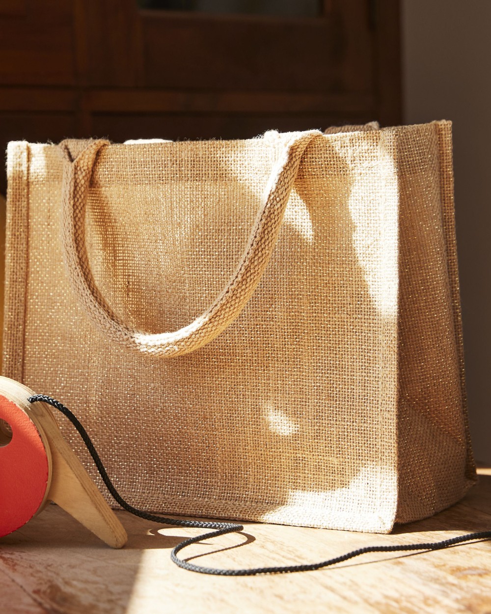 Tassen & Zakken WESTFORDMILL SHIMMER JUTE MINI GIFT BAG voor bedrukking &amp; borduring