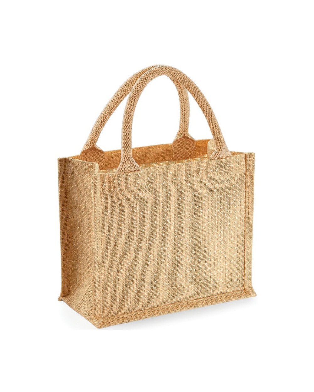 Tassen & Zakken WESTFORDMILL SHIMMER JUTE MINI GIFT BAG voor bedrukking &amp; borduring