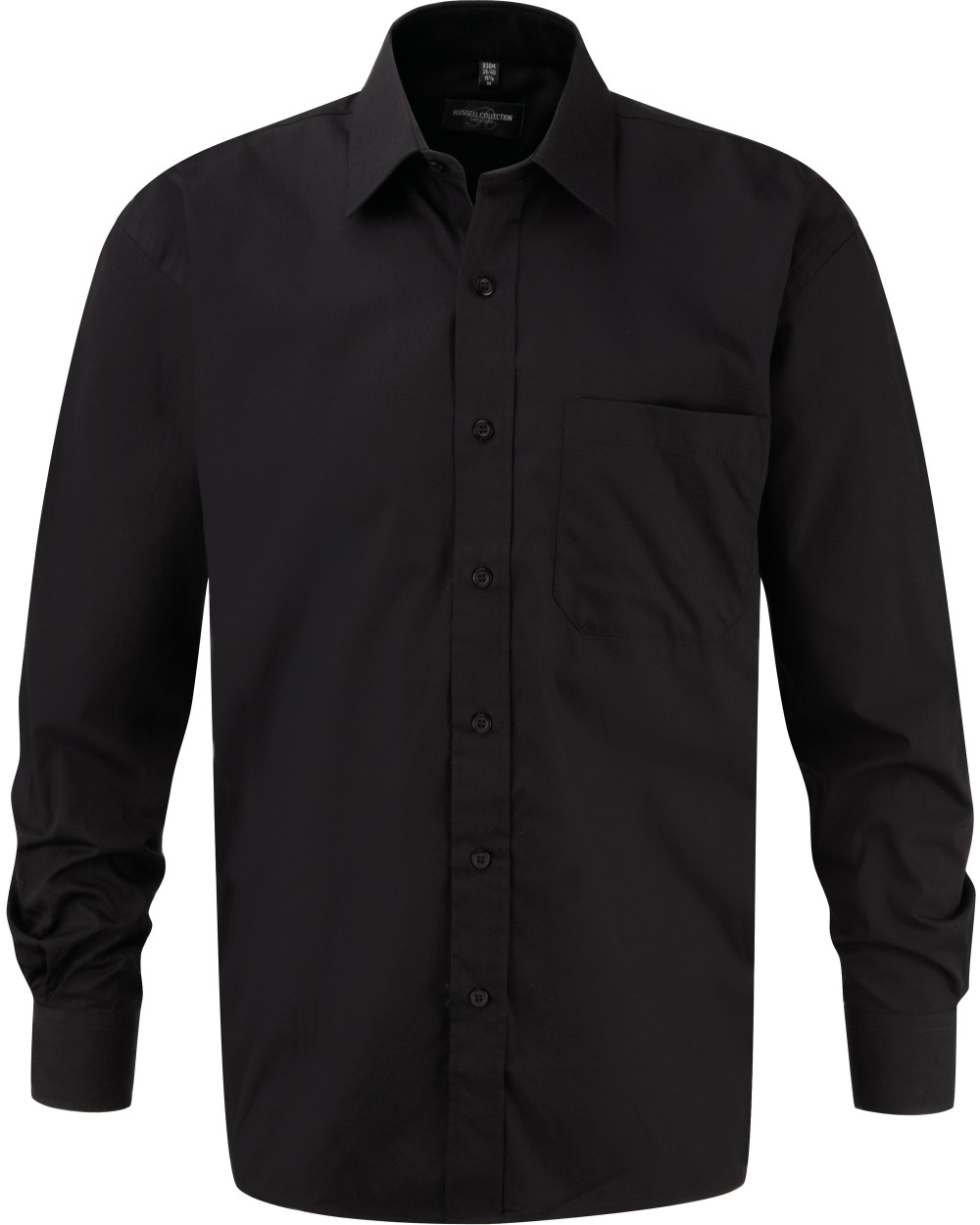 Hemden RUSSELL Men's Ls Pure Cotton Easy Care Poplin Shirt voor bedrukking &amp; borduring