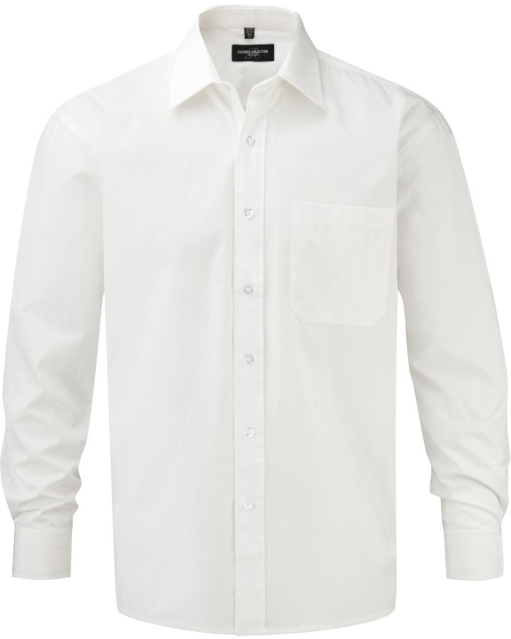 Chemises personnalisable RUSSELL Chemise homme popeline pur coton manches longues