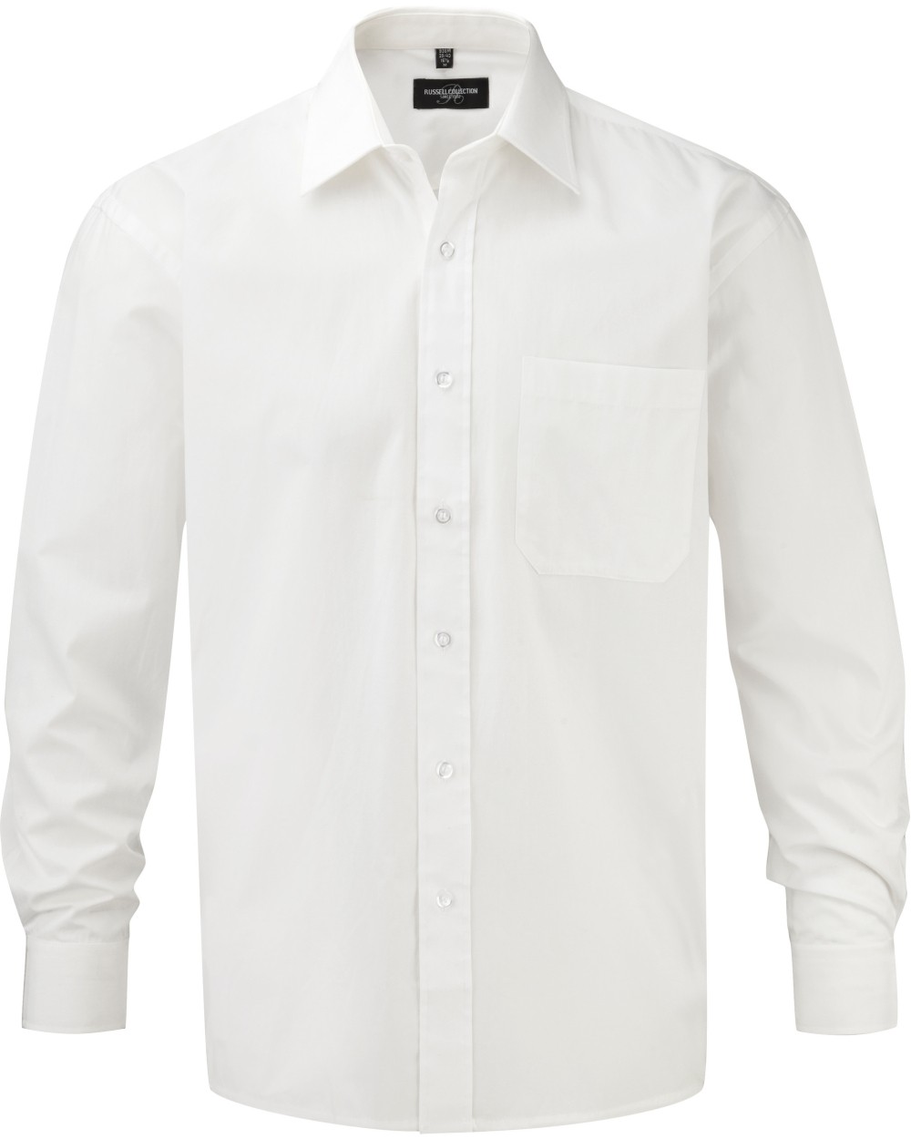 RUSSELL Men's Ls Pure Cotton Easy Care Poplin Shirt Hemden personalisierbar