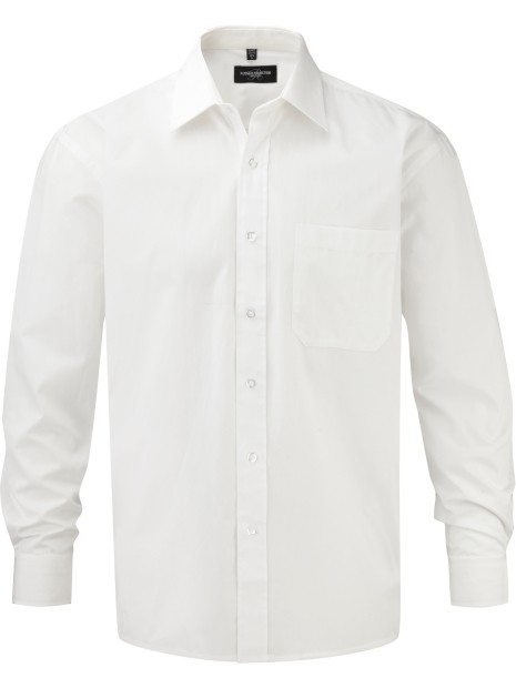 RUSSELL Chemise homme popeline pur coton manches longues /api/colors/7a92cd2d-10d2-40b4-928b-296bb7487506 personnalisable