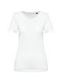 KARIBAN T-shirt Supima® col V manches courtes femme /api/colors/7a92cd2d-10d2-40b4-928b-296bb7487506 personnalisable