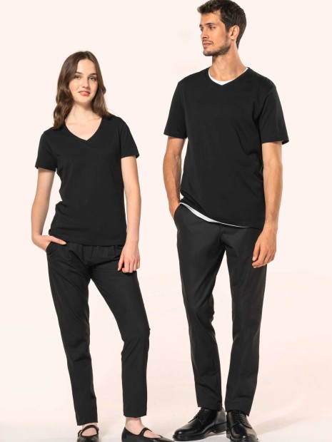 T-Shirts à personnaliser KARIBAN T-shirt Supima® col V manches courtes femme 