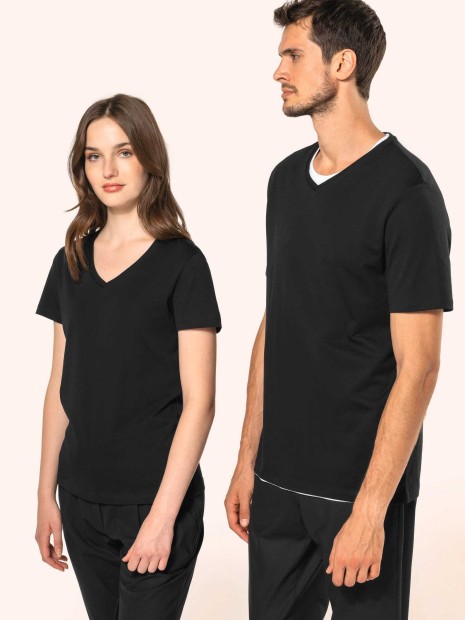 T-Shirts à personnaliser KARIBAN T-shirt Supima® col V manches courtes femme 