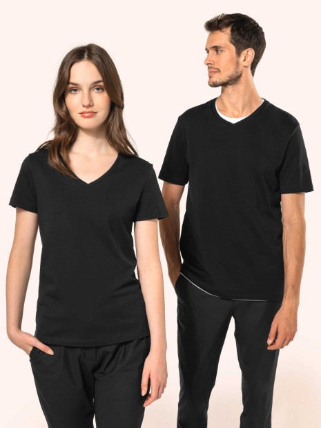 T-Shirts à personnaliser KARIBAN T-shirt Supima® col V manches courtes femme 