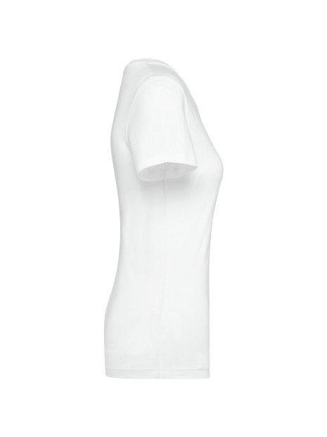 KARIBAN T-shirt Supima® col V manches courtes femme /api/colors/7a92cd2d-10d2-40b4-928b-296bb7487506 personnalisable