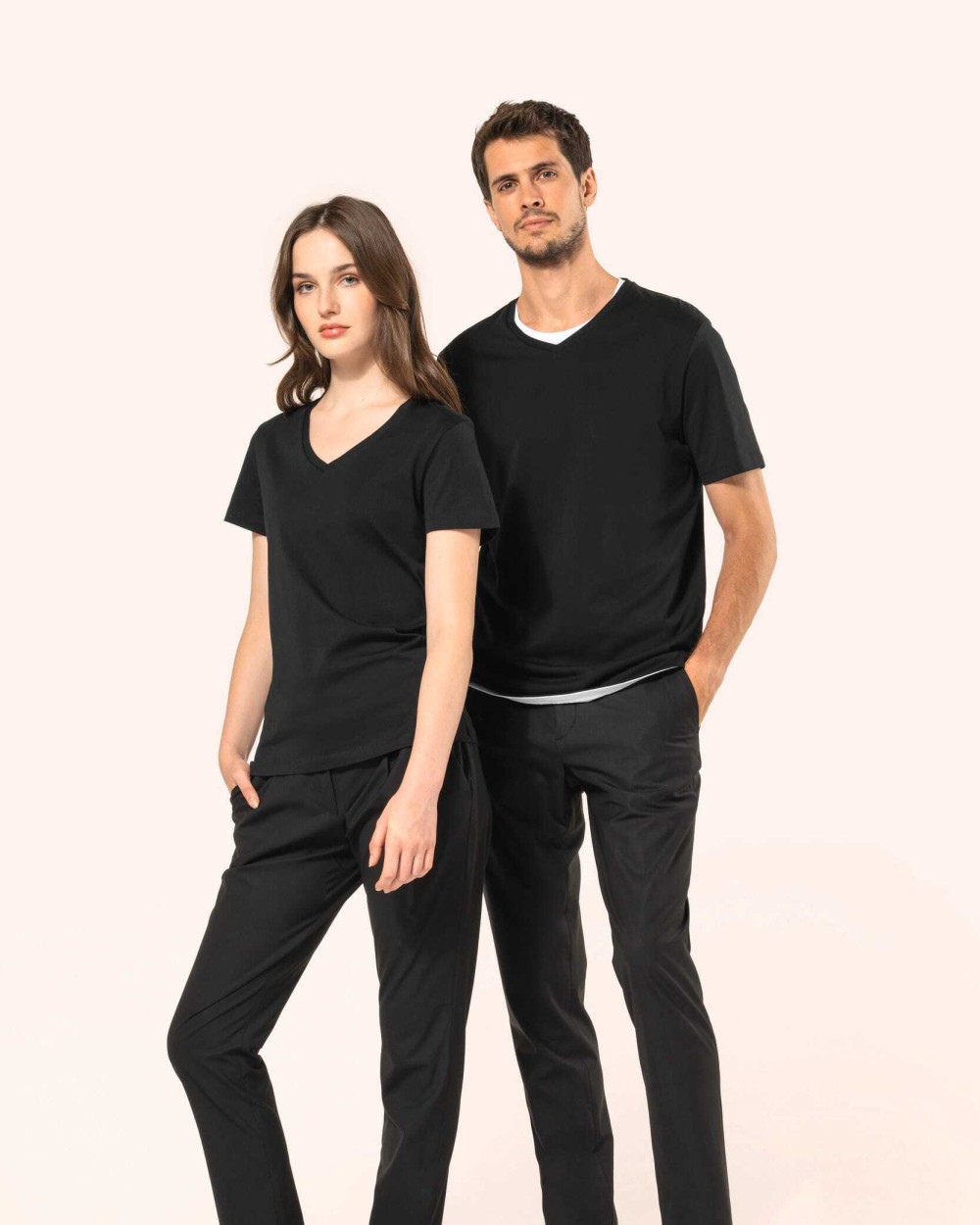 T-Shirts personnalisable KARIBAN T-shirt Supima® col V manches courtes femme