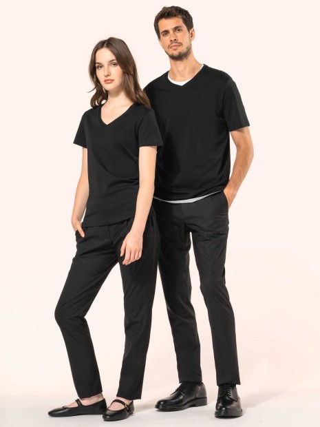 T-Shirts à personnaliser KARIBAN T-shirt Supima® col V manches courtes femme 