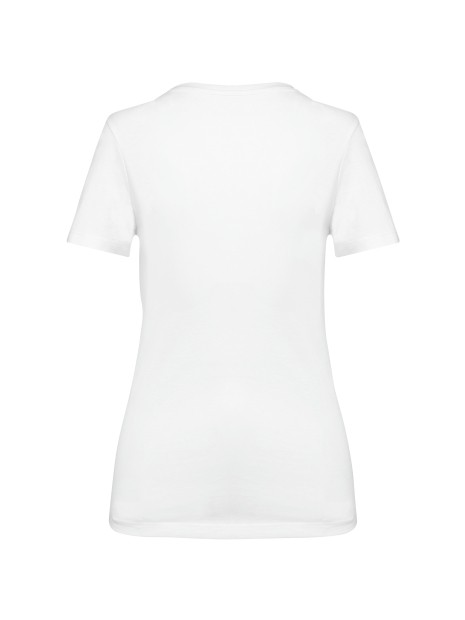 KARIBAN T-shirt Supima® col V manches courtes femme /api/colors/7a92cd2d-10d2-40b4-928b-296bb7487506 personnalisable