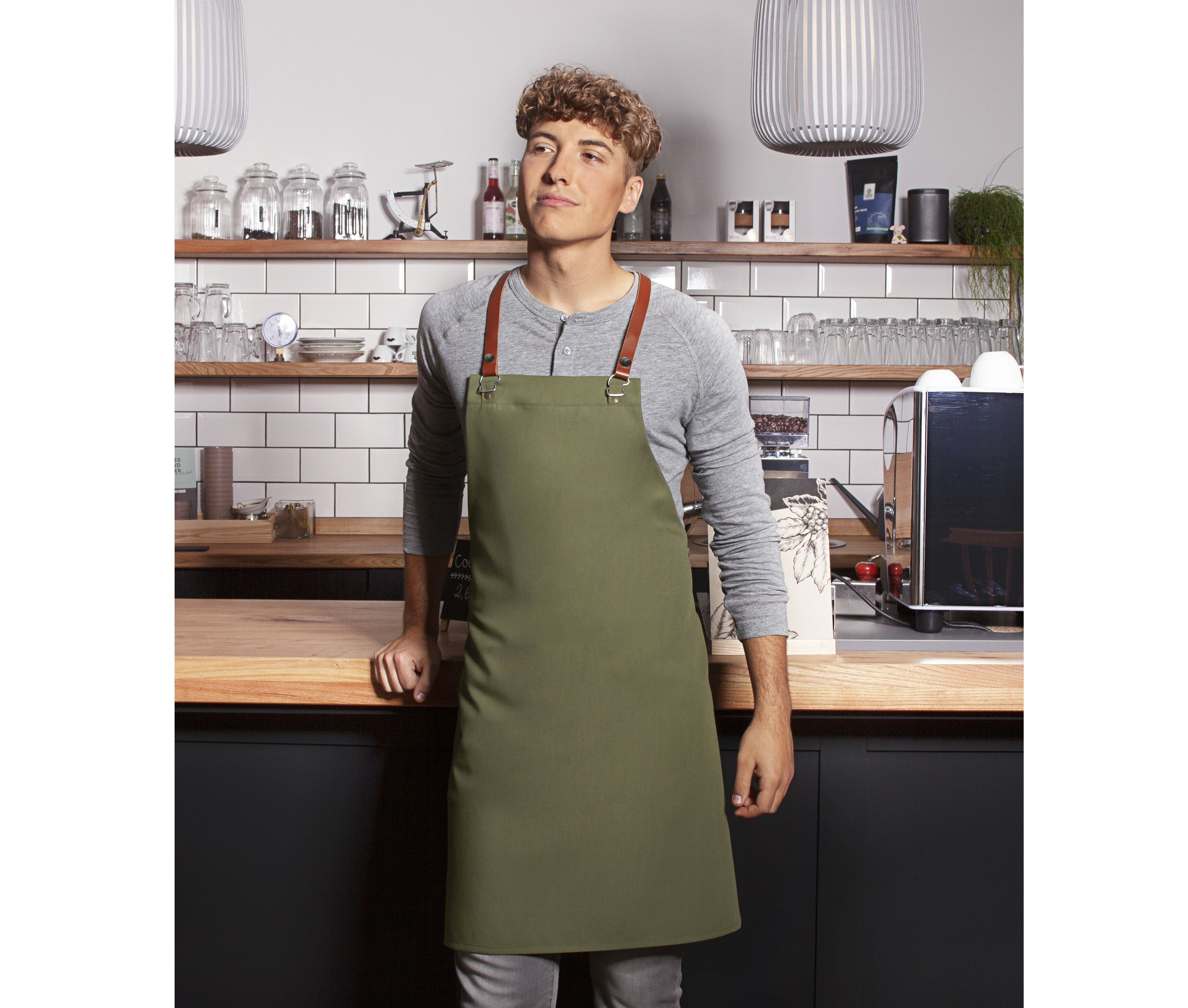 KARLOWSKY BIB APRON GREEN-GENERATION Schürzen personalisierbar