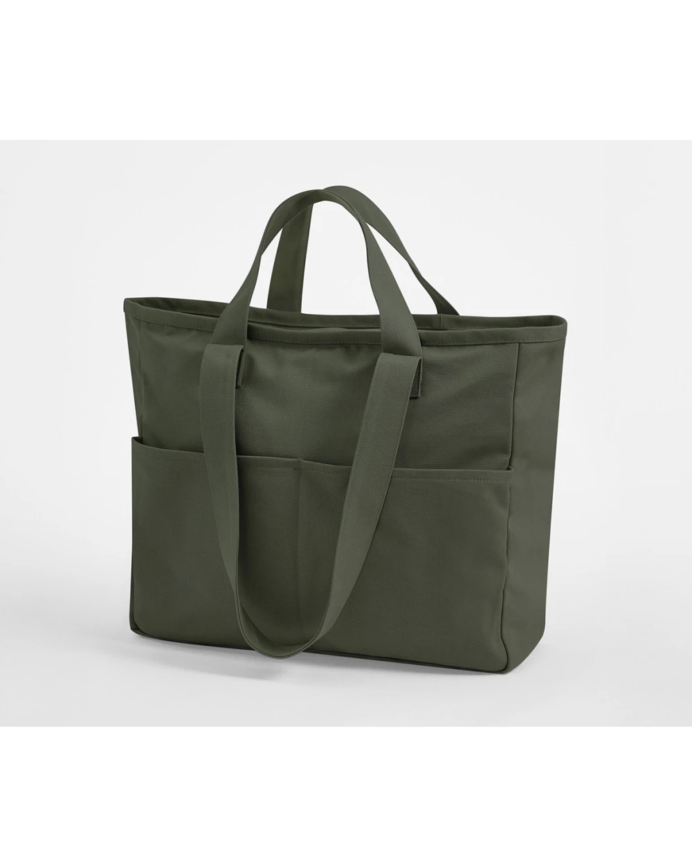 Tote bags WESTFORDMILL DUAL HANDLE CARGO POCKET TOTE voor bedrukking &amp; borduring