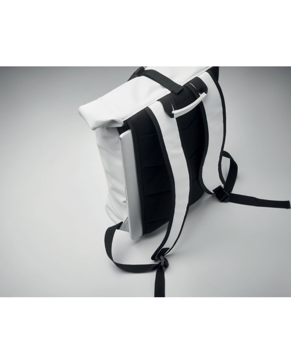 Tassen & Zakken 4DO Laptop Rolltop rugzak PU voor bedrukking &amp; borduring