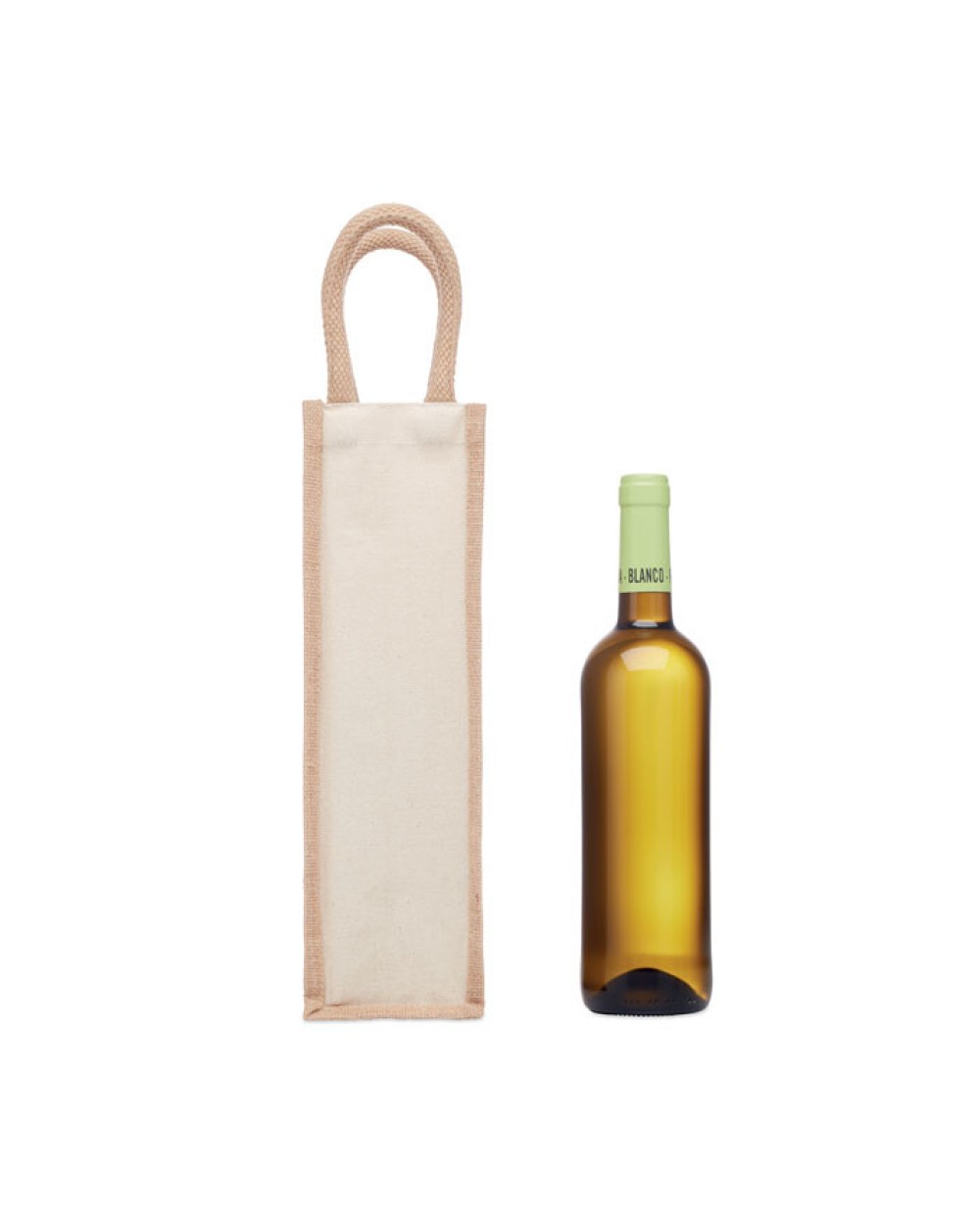 Tassen & Zakken 4DO Jute wijntas voor 1 fles voor bedrukking &amp; borduring