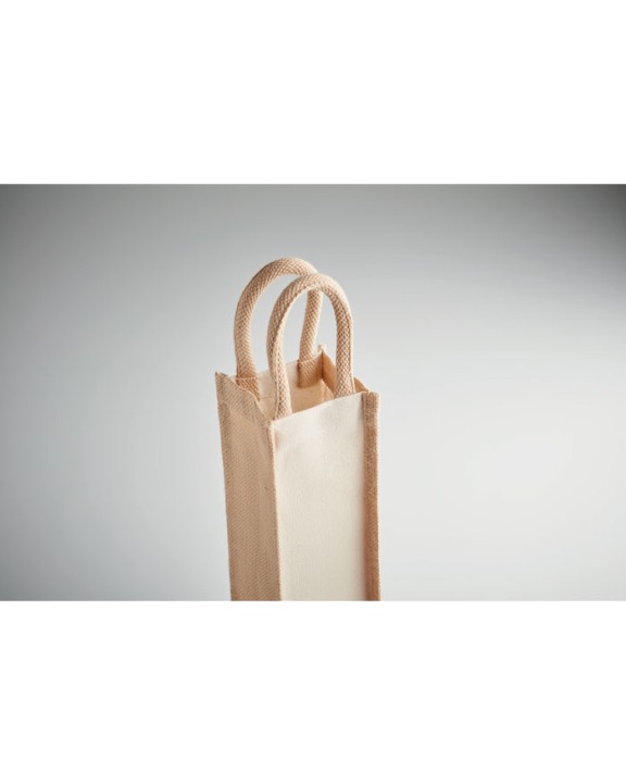 4DO Flaschen-Geschenktasche Jute Taschen personalisierbar