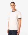 T-shirts NATIVE SPIRIT Ecologisch ringer heren T-shirt met contrasterende boorden en verwassen look voor bedrukking &amp; borduring