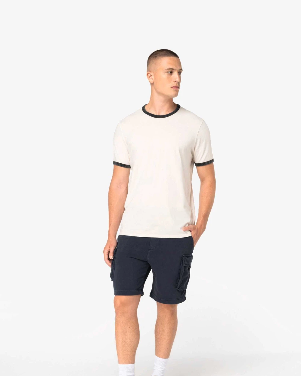 T-Shirts personnalisable NATIVE SPIRIT T-shirt ringer écoresponsable à bords contrastés effet délavé homme