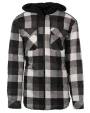 Jassen BURNSIDE Men´s Flannel Jacket With Sherpa Hoodie voor bedrukking &amp; borduring