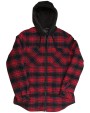 Jassen BURNSIDE Men´s Flannel Jacket With Sherpa Hoodie voor bedrukking &amp; borduring
