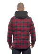 Jassen BURNSIDE Men´s Flannel Jacket With Sherpa Hoodie voor bedrukking &amp; borduring