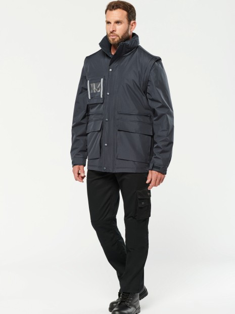 Vestes à personnaliser WK. DESIGNED TO WORK Parka workwear manches amovibles homme 