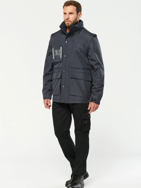 Vestes à personnaliser WK. DESIGNED TO WORK Parka workwear manches amovibles homme 