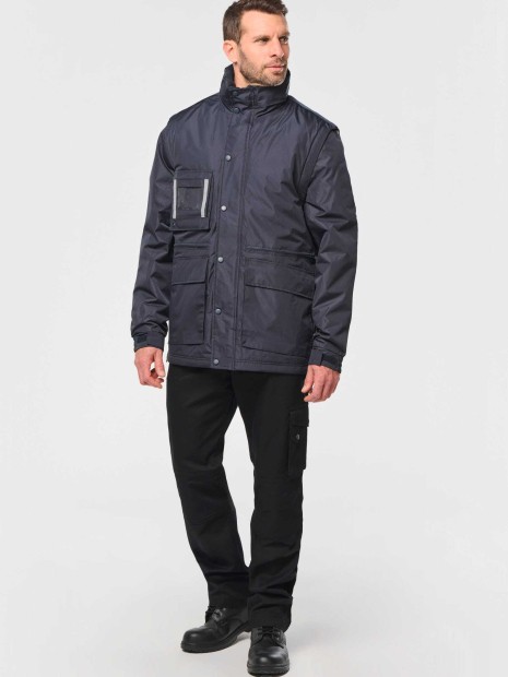 Vestes à personnaliser WK. DESIGNED TO WORK Parka workwear manches amovibles homme 