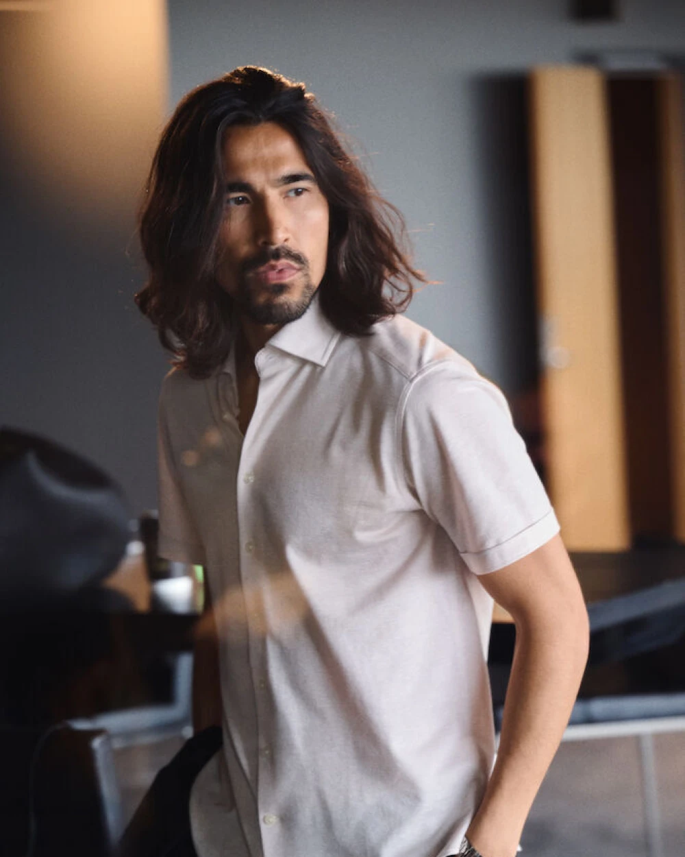 Chemises personnalisable J. HARVEST & FROST Indigo Bow 133 S/S  Chemise Tailored Fit Hommes