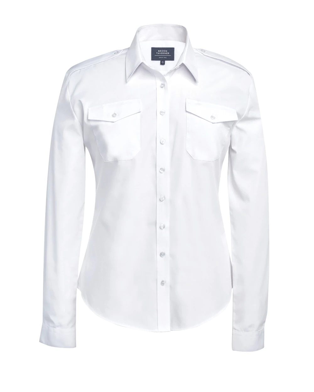 Hemden BROOK TAVERNER Dames pilotenblouse met lange mouwen voor bedrukking &amp; borduring