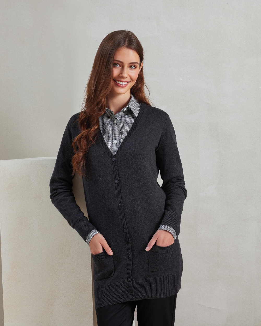 Truien PREMIER Women's longline knitted cardigan voor bedrukking &amp; borduring