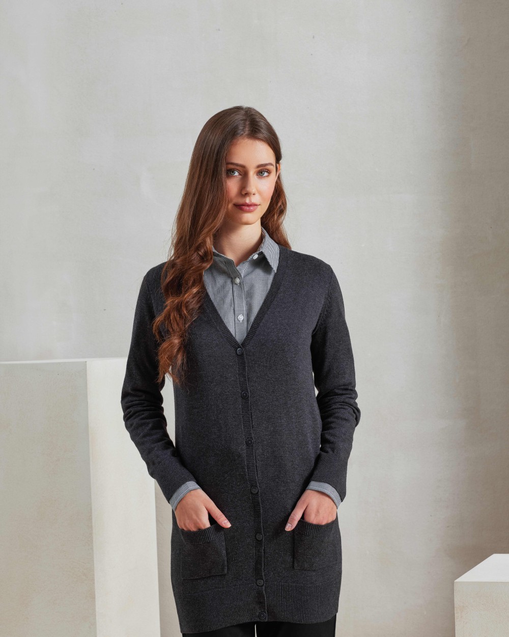PREMIER Women's longline knitted cardigan Pullovers personalisierbar