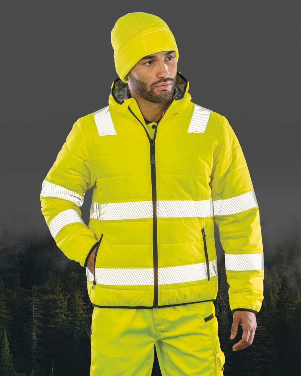 Vestes personnalisable RESULT Veste de sécurité recyclée ripstop padded