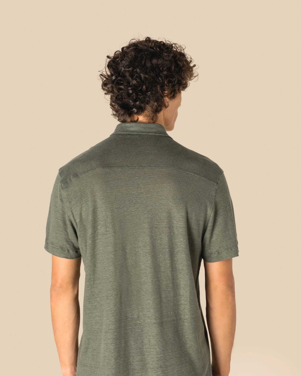 Chemises personnalisable SPASSO Chemise à manches courtes en lin homme