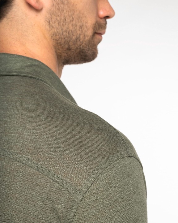 Chemises personnalisable SPASSO Chemise à manches courtes en lin homme