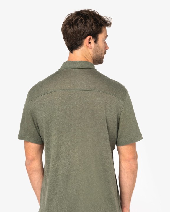 Chemises personnalisable SPASSO Chemise à manches courtes en lin homme