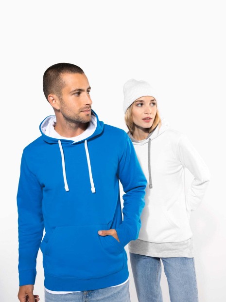 Sweat-shirts à personnaliser KARIBAN Sweat-shirt capuche contrastée homme 