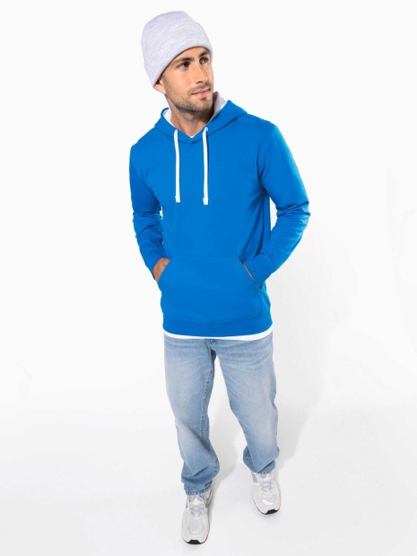 Sweat-shirts à personnaliser KARIBAN Sweat-shirt capuche contrastée homme 