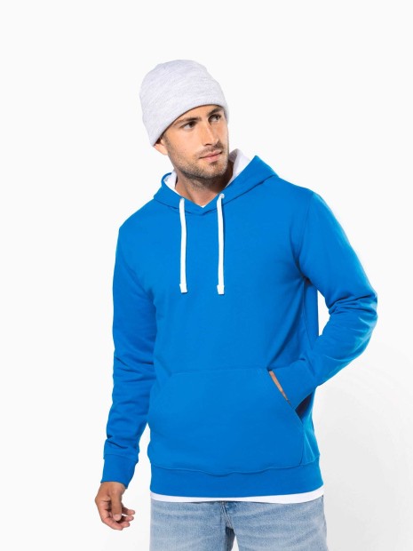 Sweat-shirts à personnaliser KARIBAN Sweat-shirt capuche contrastée homme 