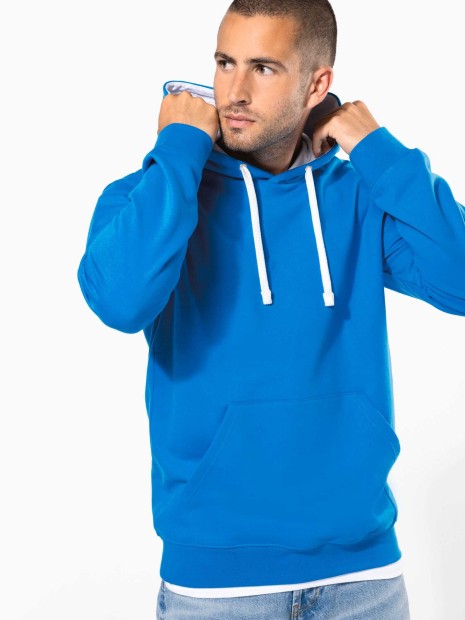 Sweat-shirts à personnaliser KARIBAN Sweat-shirt capuche contrastée homme 