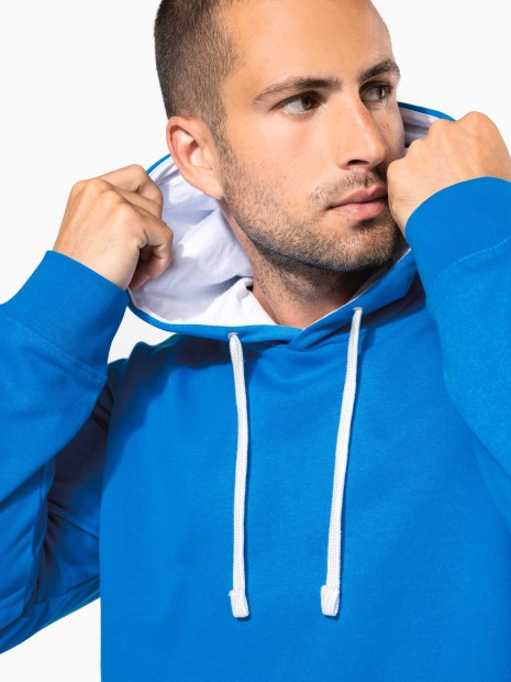 Sweat-shirts à personnaliser KARIBAN Sweat-shirt capuche contrastée homme 