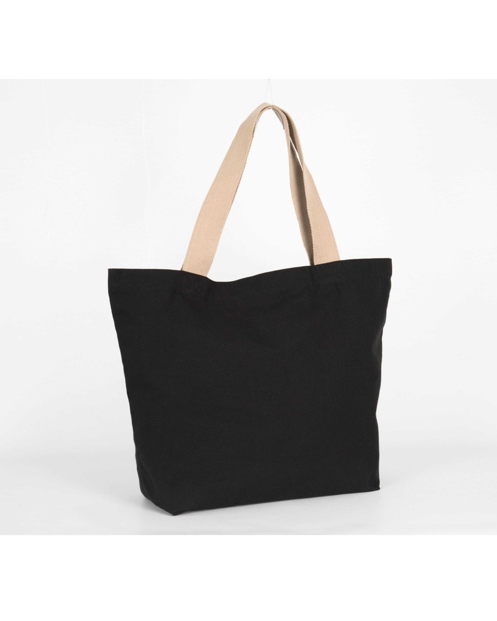 Tassen & Zakken KIMOOD Grote, gerecyclede shopper met platte bodem voor bedrukking &amp; borduring