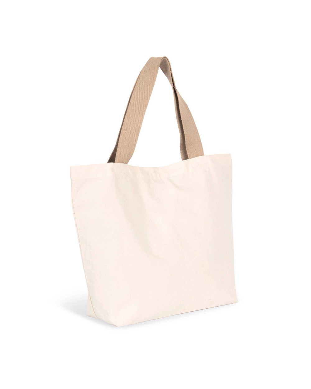 Tassen & Zakken KIMOOD Grote, gerecyclede shopper met platte bodem voor bedrukking &amp; borduring